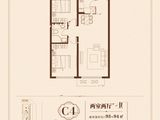 汇智悦景湾_2室2厅1卫 建面93平米