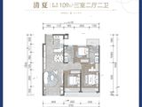 城投绿城理想之城_3室2厅3卫 建面109平米