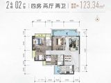 蔚蓝天境_4室2厅2卫 建面123平米