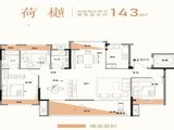 金晓咏荷_4室2厅2卫 建面142平米