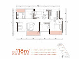 豪方东园_4室2厅2卫 建面118平米